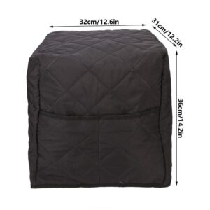 Coffee Machine dust Cover Double Face Cotton Quilted Cover Compatible with Coffee Systems Washable Cotton Quilted Stand Mixer Coffee Maker Appliance Cover Kitchen tool Black