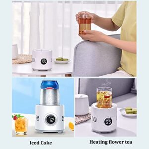 HSTYAIG Cup Cooler-Coffee Warmer Desktop 2IN1, 60°C- 2°C Coffee Tea Drinks Mug Warmer Cooler Desktop Heating and Cooling Beverage Plate for Water,Milk,Beer,Cocoa