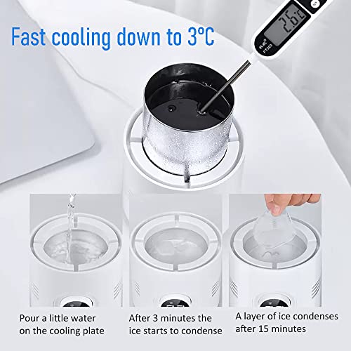 HSTYAIG Cup Cooler-Coffee Warmer Desktop 2IN1, 60°C- 2°C Coffee Tea Drinks Mug Warmer Cooler Desktop Heating and Cooling Beverage Plate for Water,Milk,Beer,Cocoa