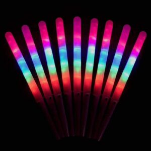 100 Pcs LED Cotton Candy Cones, Glowing Cotton Candy Sticks, 8 Patterns Colorful LED Cotton Candy Glow Sticks for Cotton Candy Maker, Reusable Safety Food Grade Material Marshmallow Sticks