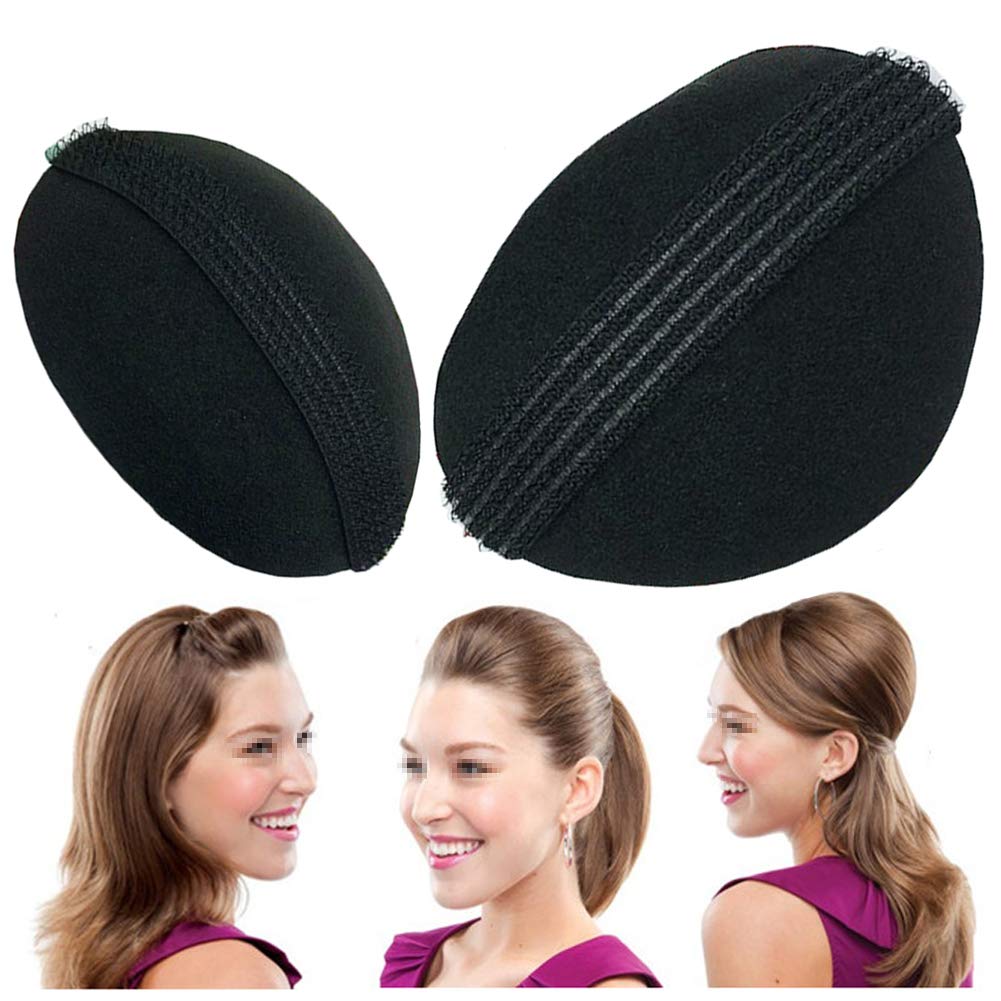 2PCS Women Sponge Bump It Up Volume Hair Clip Bump Inserts Hair Pads Hair Bun Maker Hair Styling Accessories for DIY Hairstyle