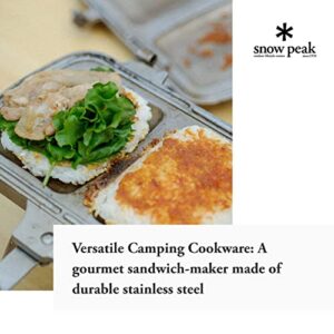 Snow Peak Tramezzino - Gourmet Sandwich Maker - Made of Stainless Steel - 13 x 7.5 x 1.2 in