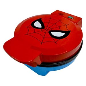 uncanny brands marvel spiderman waffle maker -spidey's mask on your waffles- waffle iron