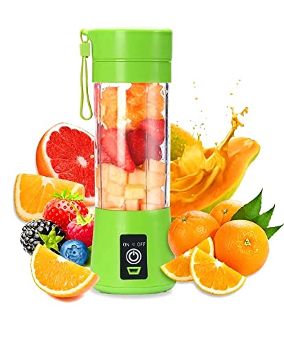 Portable blender green mini blender 380 ml blender cup rechargeable silicone strap mini portable blender unique popular item