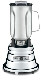 waring commercial bb900s 1/2 hp chrome bar blender with 32-ounce stainless steel container, 1-quart, silver
