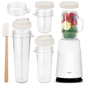 tribest pb-430wh personal blender ii, small blender for shakes and smoothies with bpa-free portable blender cups, white