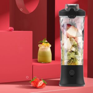 Rehomy Portable Personal Blender with 6 Blades 18oz USB Rechargeable Fruit Veggie Juicer for Home Travel Outdoors