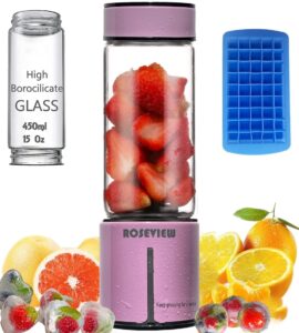 glass blender for shakes and smoothies roseview glass bottle blender glass jar blender cordless blender for shakes and smoothies cordless mixer handheld blend rechargeable glass juicer mini blender