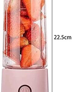 MXJCC Portable Blender, USB Rechargeable Smoothie on the Cup with Straws, Protein Shakes Fruit Mini Mixer for Home, Sport, Office, Camping