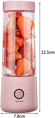 MXJCC Portable Blender, USB Rechargeable Smoothie on the Cup with Straws, Protein Shakes Fruit Mini Mixer for Home, Sport, Office, Camping