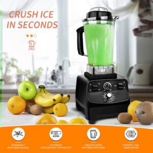 Bemkop Commercial Blender-Professional Countertop Blender with Timer,64oz-Heavy Duty Blender and Food Processor for Smoothies,Ice Crush,Frozen Drinks