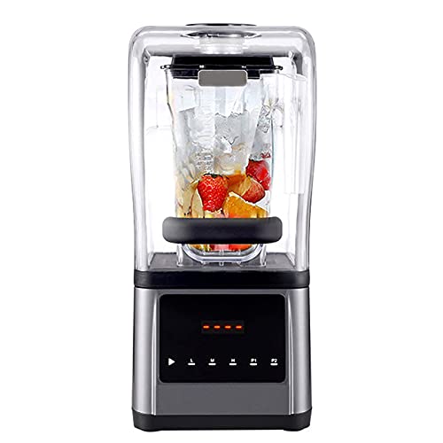 Commercial Milk Tea Shop Silent Smoothie Machine with Cover, Broken Wall Cooking Machine, Multi-Function Juice Machine, Ice Crusher ZJ666