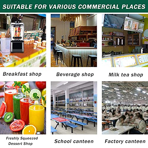 Commercial Milk Tea Shop Silent Smoothie Machine with Cover, Broken Wall Cooking Machine, Multi-Function Juice Machine, Ice Crusher ZJ666