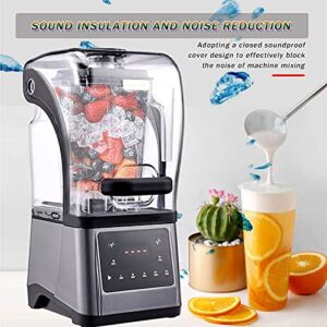 Commercial Milk Tea Shop Silent Smoothie Machine with Cover, Broken Wall Cooking Machine, Multi-Function Juice Machine, Ice Crusher ZJ666