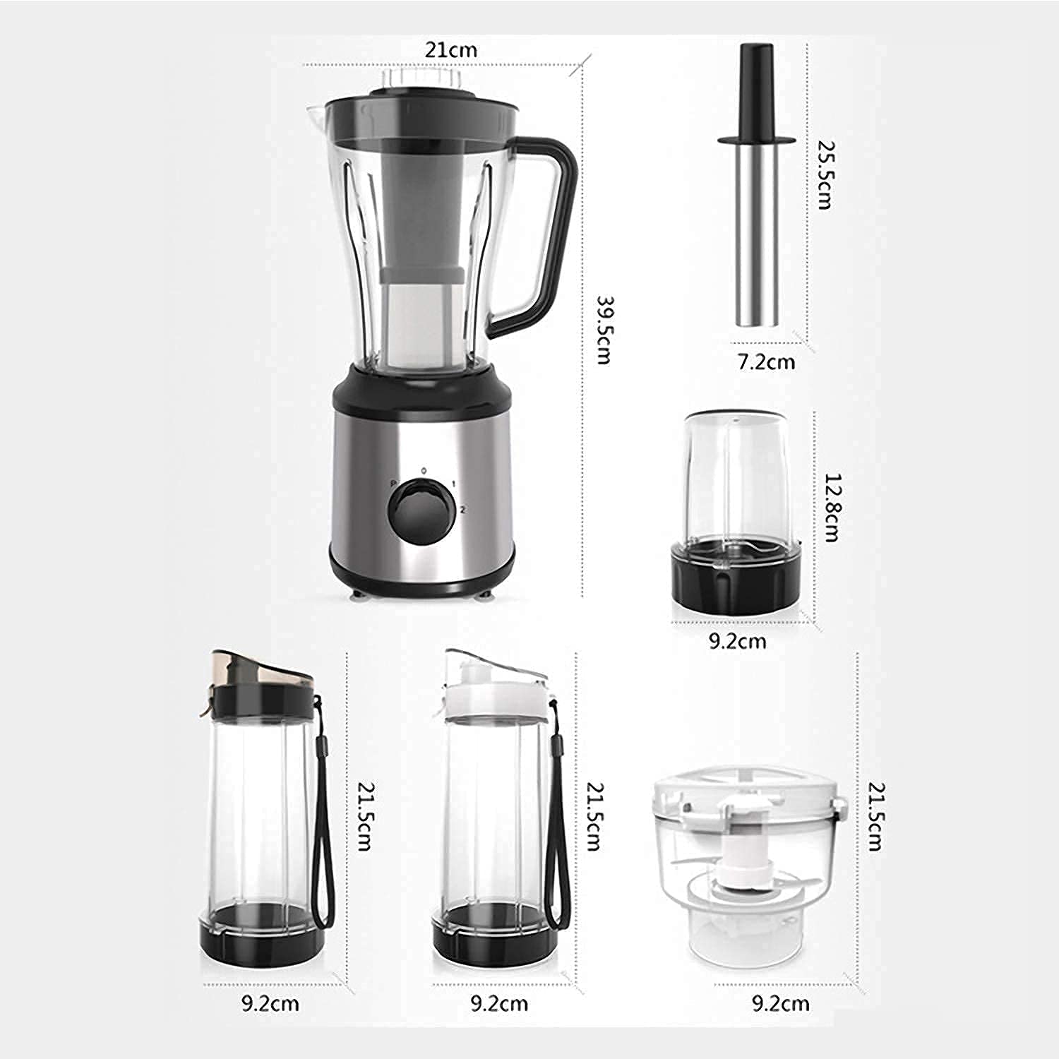 Water cup Electric juicer Blender Smoothie Maker 22000Rpm High Speed \U200B\U200Bblender With 1800Ml Mason Jar 3 Speed \U200B\U200Bcontrols 3 Speed \U200B\U200Band 3 Sharp Titaniu ZJ666