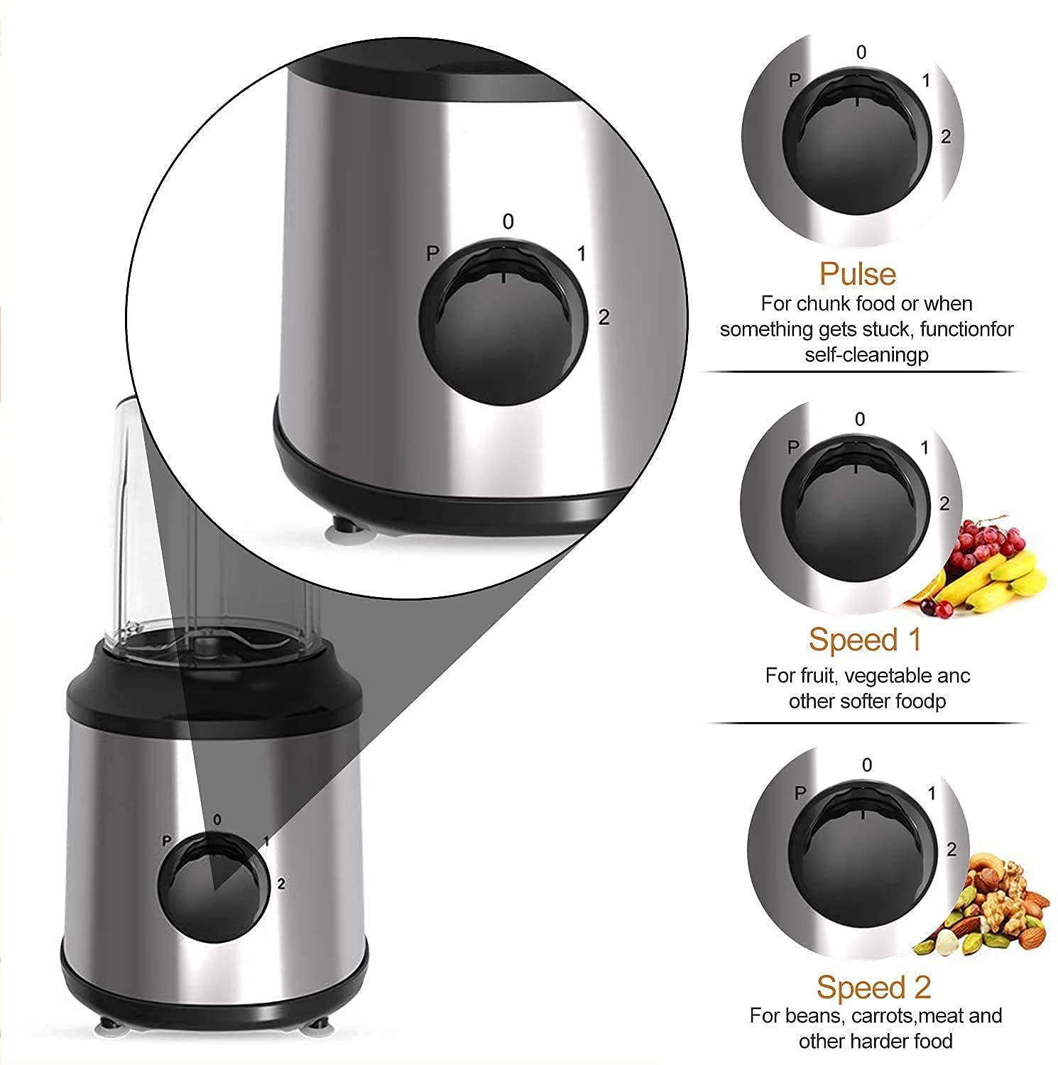 Water cup Electric juicer Blender Smoothie Maker 22000Rpm High Speed \U200B\U200Bblender With 1800Ml Mason Jar 3 Speed \U200B\U200Bcontrols 3 Speed \U200B\U200Band 3 Sharp Titaniu ZJ666