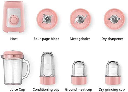 Multifunctional Blender Stainless Steel Blades, 3 Speed Control With Pulse, Overheat Protection, Crusher, chopper, coffee grinder smoothie maker 22000 rpm 1150ml jar,blue,c,pink,d ZJ666