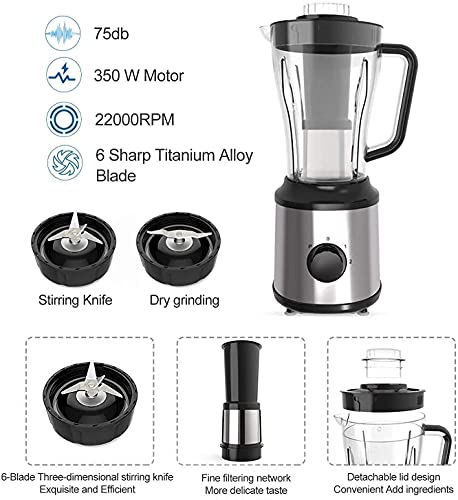 Water cup Electric juicer Blender Blender 22 000Rpm High Speed \U200B\U200Bblender Ice Crusher With 3 Control Speeds And 1.8L Glass Jar 3 Titanium Alloy Sharp Blades For Ice/Nuts/ ZJ666