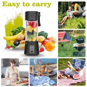 Feadem Portable Blender, USB Rechargeable, 380ml Capacity, 6pcs Stainless Steel Blades, Easy to Use and Clean