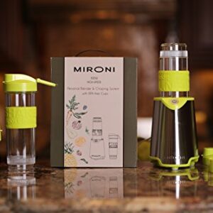 Personal Smoothie Blender 2-in-1 Single Serve Blender, Mini Bullet Blender 500W With 20 Ounce Tritan Sports Bottle and Grinder Cup for Juices, Shakes, Smoothies and More (Mironi)