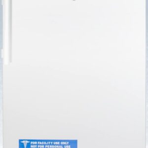 Summit ACR45L 20 Inch Freestanding or Built-In Counter Depth Compact Refrigerator with 2.65 cu. ft. Capacity Slim 20` Width, High-Temperature Alarm in White