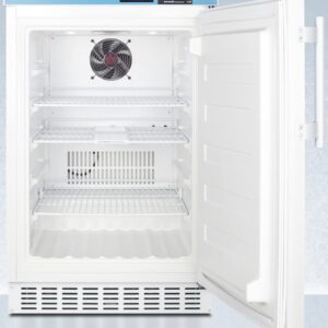 Summit ACR45L 20 Inch Freestanding or Built-In Counter Depth Compact Refrigerator with 2.65 cu. ft. Capacity Slim 20` Width, High-Temperature Alarm in White