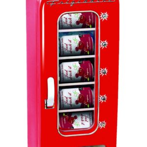 FRIGIDAIRE EFMIS045-RED Retro Perfect for Office, Dorm Rooms, Bar or Home, Mini Fridge 10 Can Soda Vending Machine, Red