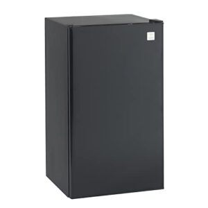 avanti rm3316b compact refrigerator for home office or dorm, with reversible door, energy star rated mini fridge, 3.3-cu.ft, black