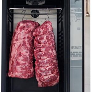 SteakAger PRO 40 Home Beef Dry Aging Refrigerator, Enjoy Dry-Aged Steak Perfection at Home, Black and Stainless Steel with 40Lbs Capacity