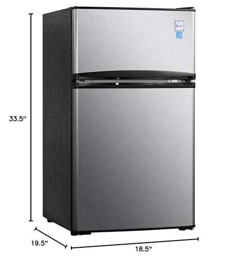 Avanti RA31B3S 3.1 Cubic Foot 2-Door Counter-high Refrigerator/Freezer, 33.5" x 18.8" x 19.8", Black