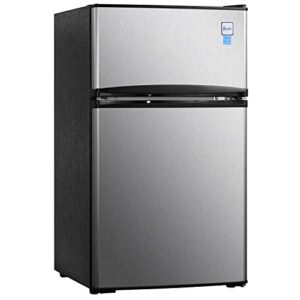 avanti ra31b3s 3.1 cubic foot 2-door counter-high refrigerator/freezer, 33.5" x 18.8" x 19.8", black