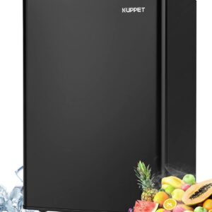 KUPPET Mini Refrigerator Compact Refrigerator-Small Drink Food Storage Machine for Dorm, Garage, Camper, Basement or Office, Single Door Mini Fridge, 4.5 Cu.Ft,Black