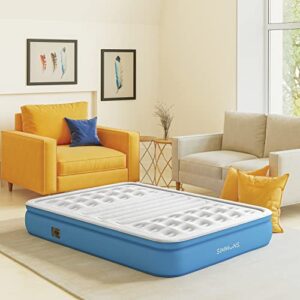 simmons lumbar firm, 12" tri-zone air mattress with built-in pump and extra lumbar support, size full,white