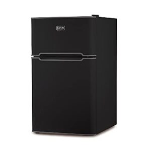 black+decker bcrdk32b door mini fridge with separate freezer – small, drinks and food in dorm, office, apartment, or rv camper compact refrigerator, 3.1. cu.ft