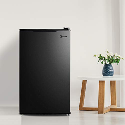 Midea MRM31A4ABB Compact All Refrigerator, Thermoelectric Mini 3.1 Cubic Feet-for Home, Office, Dorm, Fridge Black