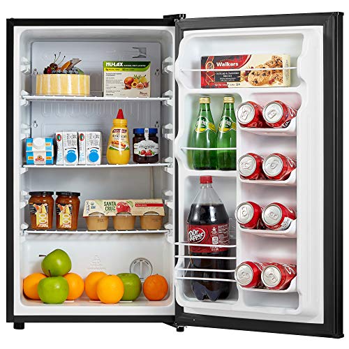 Midea MRM31A4ABB Compact All Refrigerator, Thermoelectric Mini 3.1 Cubic Feet-for Home, Office, Dorm, Fridge Black