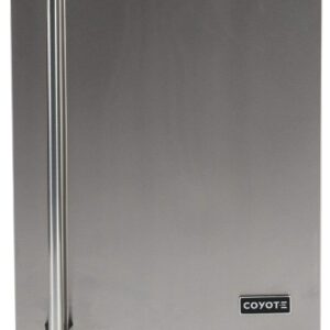 Coyote Outdoor 21 Inch 5.5 Foot Capacity Steel Built In Right Hinge Outdoor Refrigerator, Silver