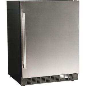 azure 24" refrigerator with solid stainless steel door, a124r-s