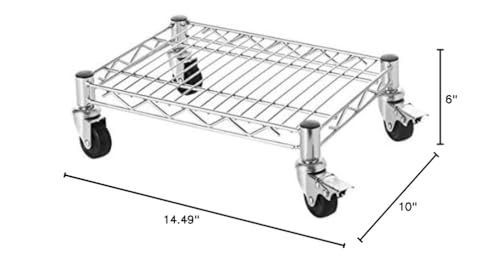 DormCo Suprima Rolling Compact Refrigerator Rack - Carbon Steel