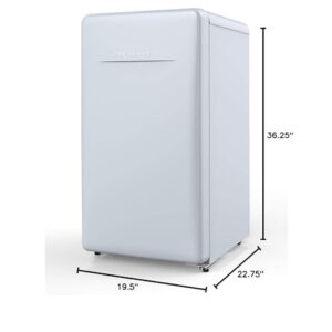 Winia WFR044RCNL Retro Compact Refrigerator, 4.4 Cu. Ft, City Blue