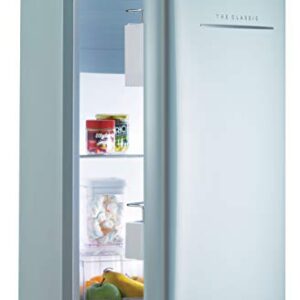 Winia WFR044RCNL Retro Compact Refrigerator, 4.4 Cu. Ft, City Blue