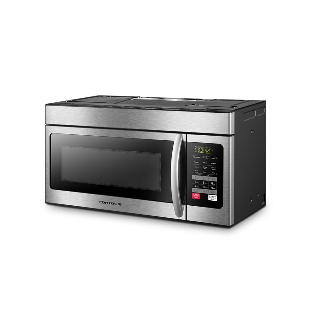 CONTOURE RV Convection Microwave 1.6 cu.ft. | 1000W Power | 4 Auto-Cook Menus | LED Display | Easy Install | RV-500-OTR