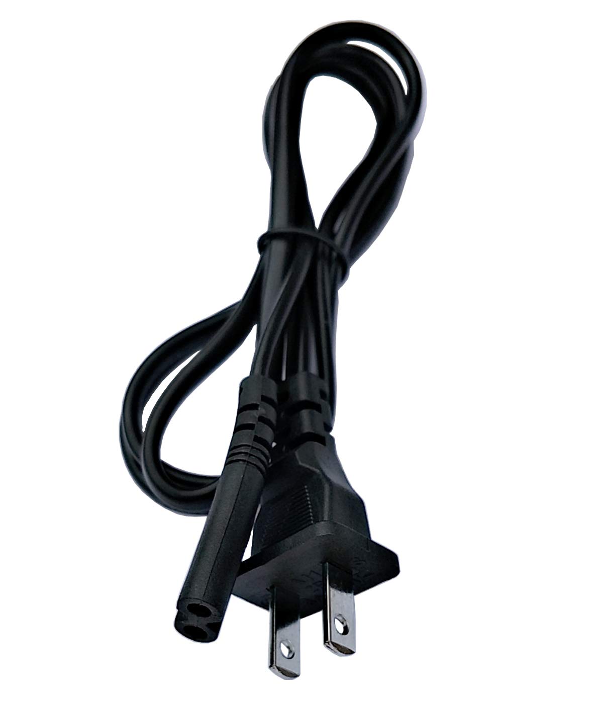 UpBright 2-Prong AC in Power Cord Cable Compatible with Cooluli CMF4LW CMF6P Classic-4L CL4L 10L CL10L 15L CL15L Concord 20L Concord-20LDX C20LDX Infinity 10L I10L 10-Liter K10LGA Mini Fridge Cooler