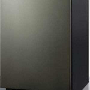 Summit FF64BXKSHH 24"" Built-in or Freestanding Compact Refrigerator with 4.6 cu. ft. Capacity Frost Free Operation Recessed LED Light and Adjustable Glass Shelves in Black Stainless Steel