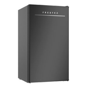 frestec mini fridge with freezer, 3.2 cu.ft mini refrigerator with one-touch easy defrost,37 db low noise, compact small refrigerator for dorm, bedroom, office (black)
