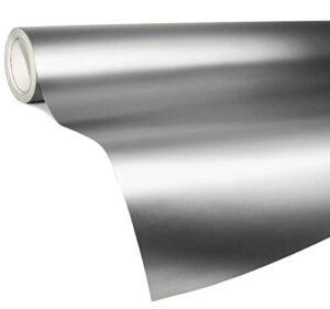vvivid architectural stainless steel satin finish chrome color film (12" x 60")