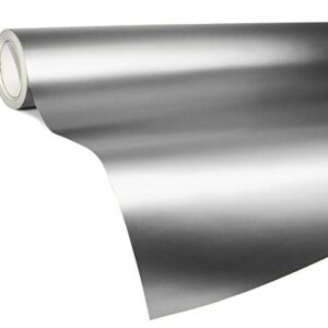 VViViD Architectural Stainless Steel Satin Finish Chrome Color Film (12" x 60")