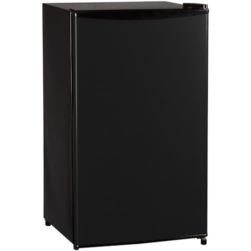 Keystone Energy Star 3.3-Cu. Ft. Single-Door Small Refrigerator with Full-Width Freezer Compartment, Compact Drink and Snack Mini Fridge for Dorm Room, Bedroom, Apartment, and Office in Black