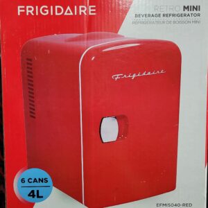 Frigidaire Mini Retro Beverage Fridge 6-Cans or 4-Liters - EFMIS040-RED (Renewed)