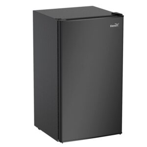 compact fridge 3.2 cu.ft. mini dorm refrigerator small fridge with freezer, 37 db low noise, adjustable temperature, reversible door, for home office dorm or rv (black)